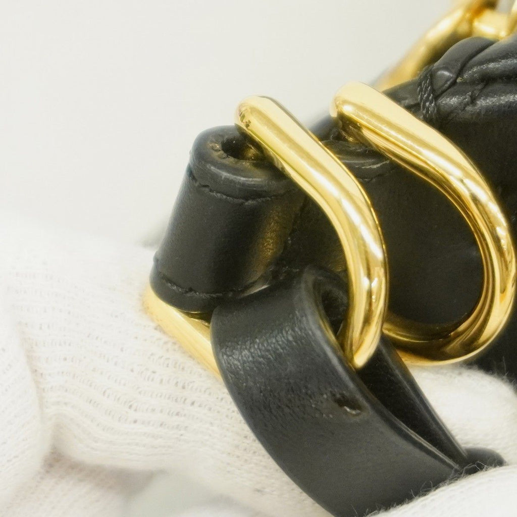 Fendi Shoulder Bag Graffiti Leather Black Gold — view 7