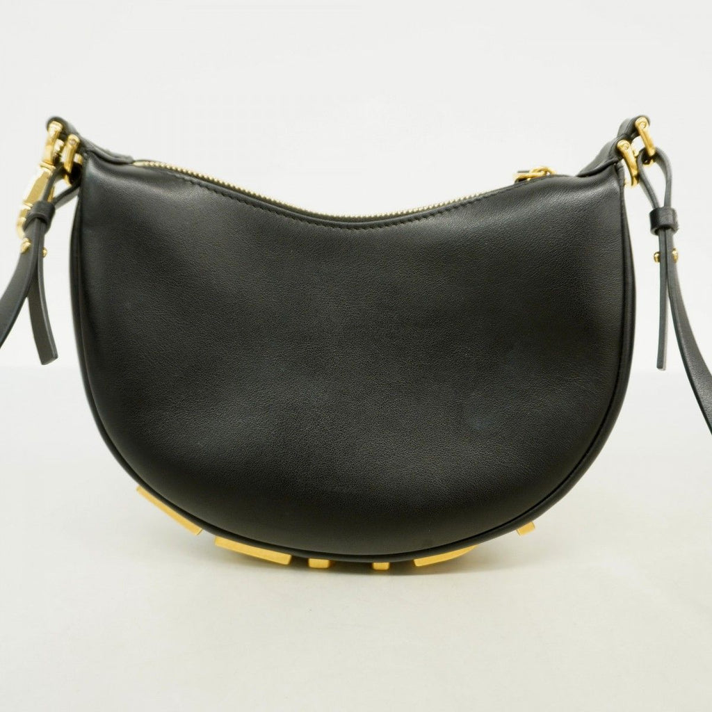 Fendi Shoulder Bag Graffiti Leather Black Gold — view 9