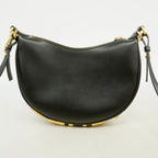 Fendi Shoulder Bag Graffiti Leather Black Gold — view 9