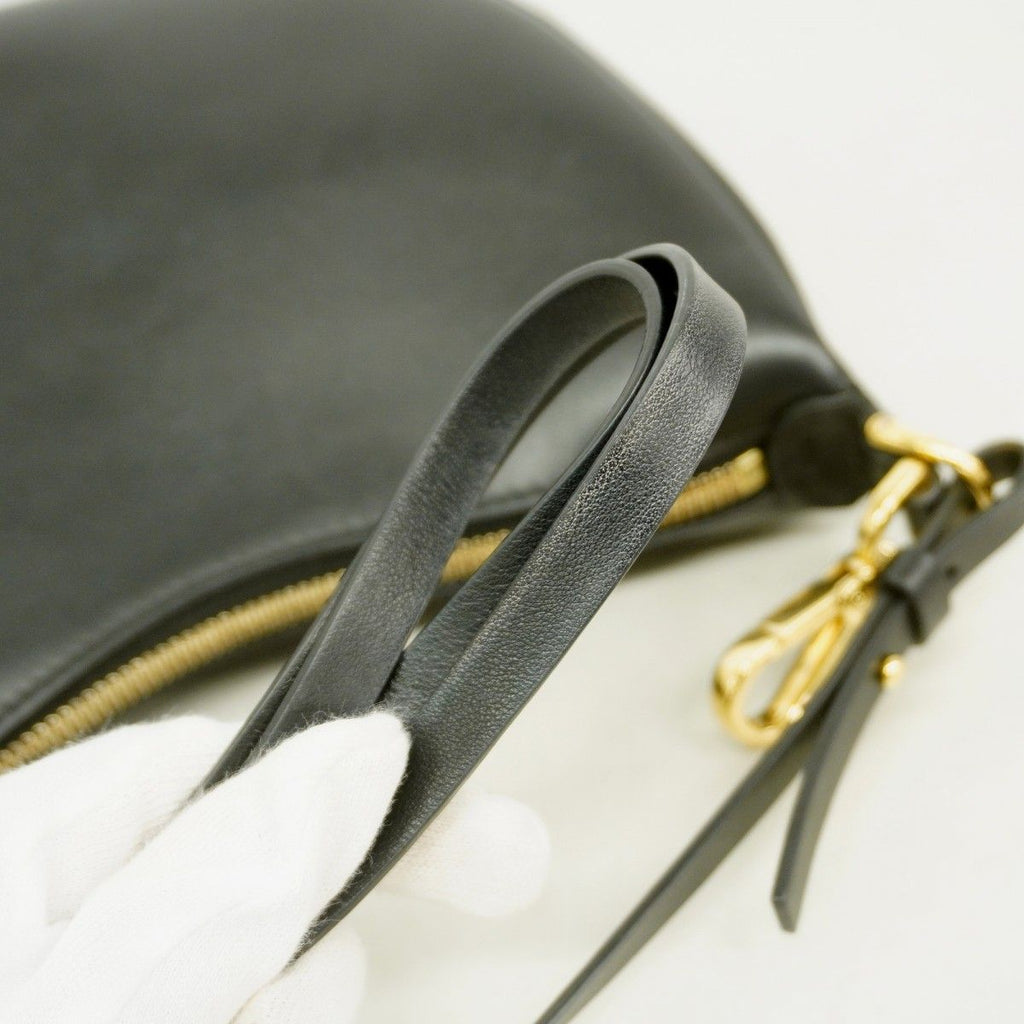 Fendi Shoulder Bag Graffiti Leather Black Gold — view 8