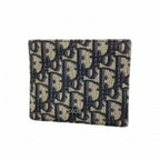 Dior Wallet Trotter Canvas Navy Silver