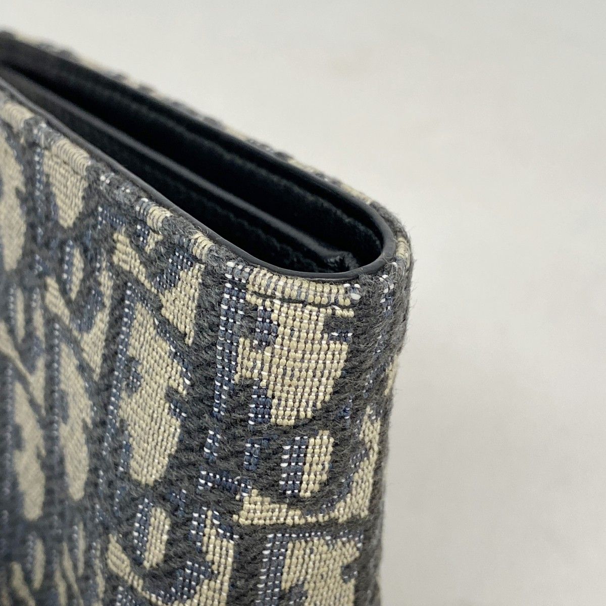 Dior Wallet Trotter Canvas Navy Silver — view 6