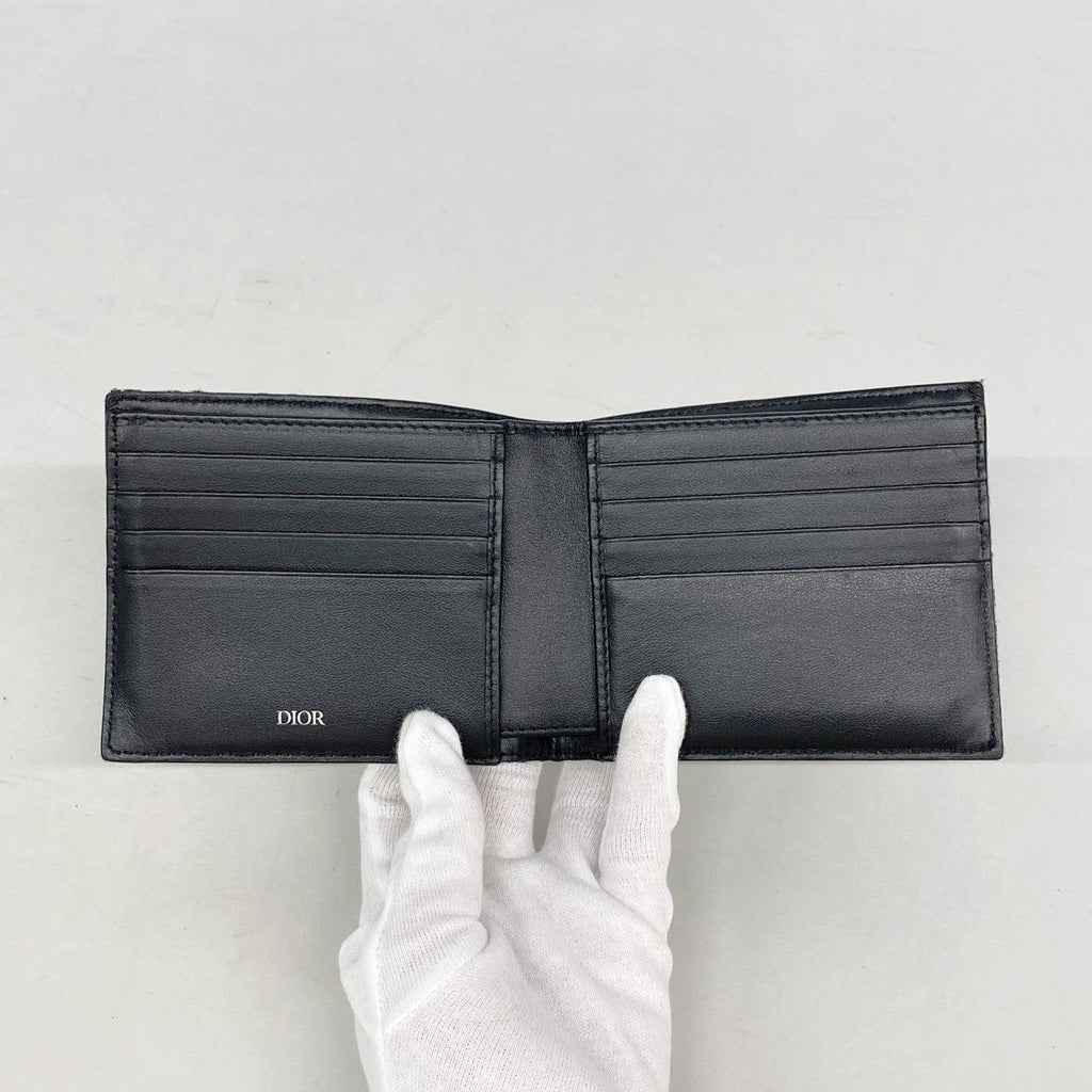 Dior Wallet Trotter Canvas Navy Silver — view 3
