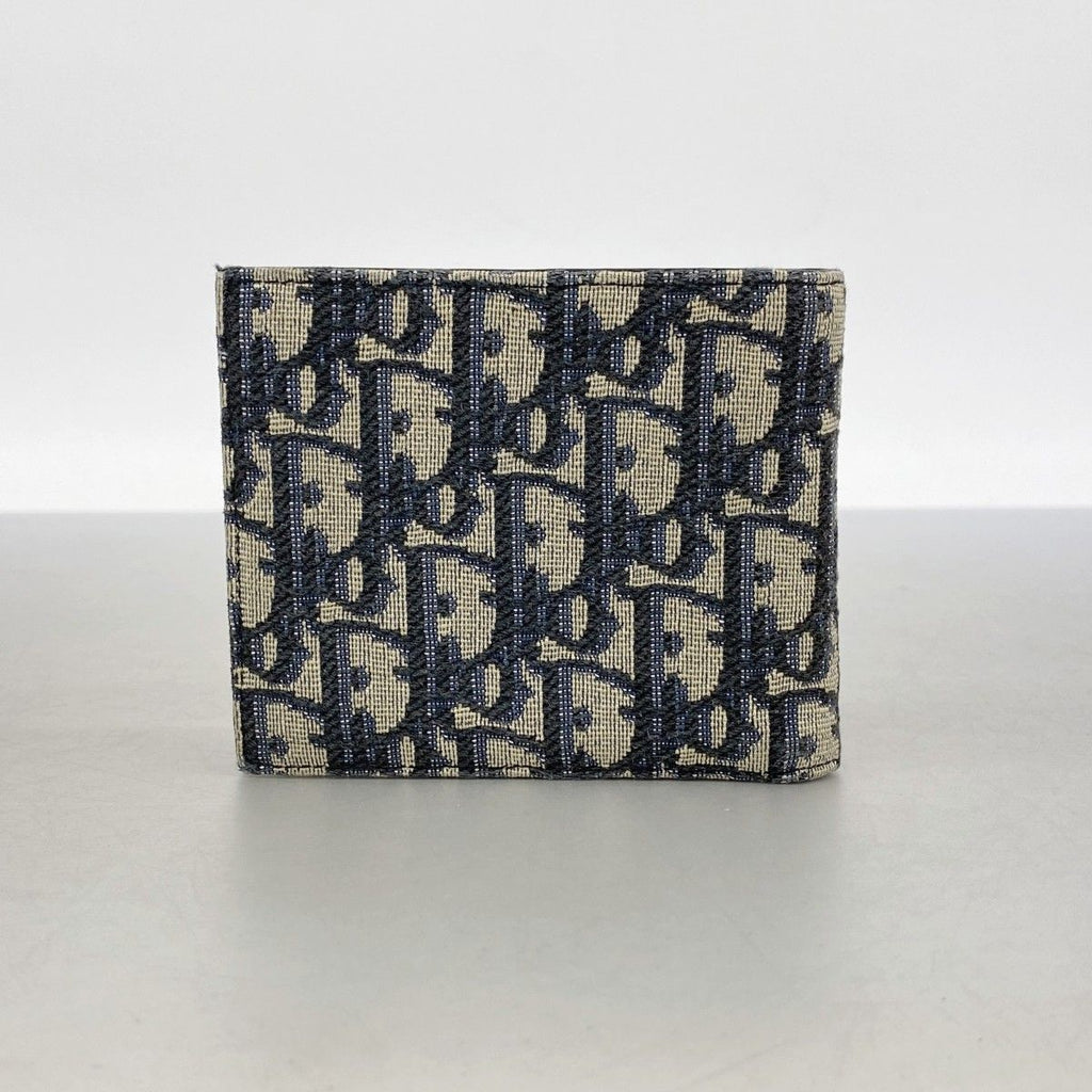 Dior Wallet Trotter Canvas Navy Silver — view 7