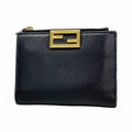 Fendi Wallet Leather Black Gold