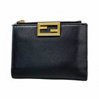 Fendi Wallet Leather Black Gold