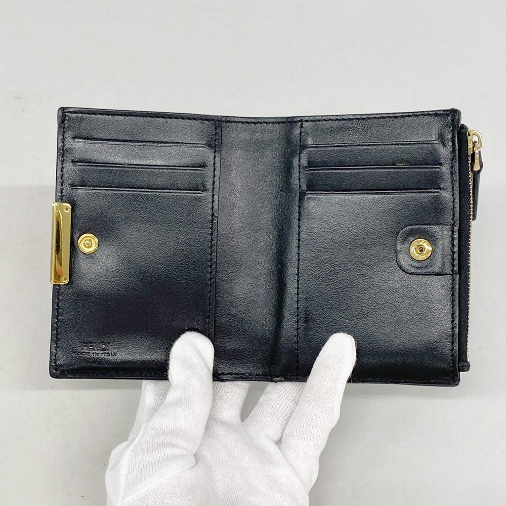 Fendi Wallet Leather Black Gold — view 3
