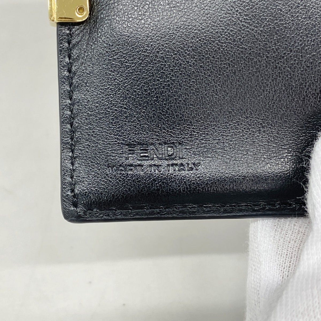 Fendi Wallet Leather Black Gold — view 4