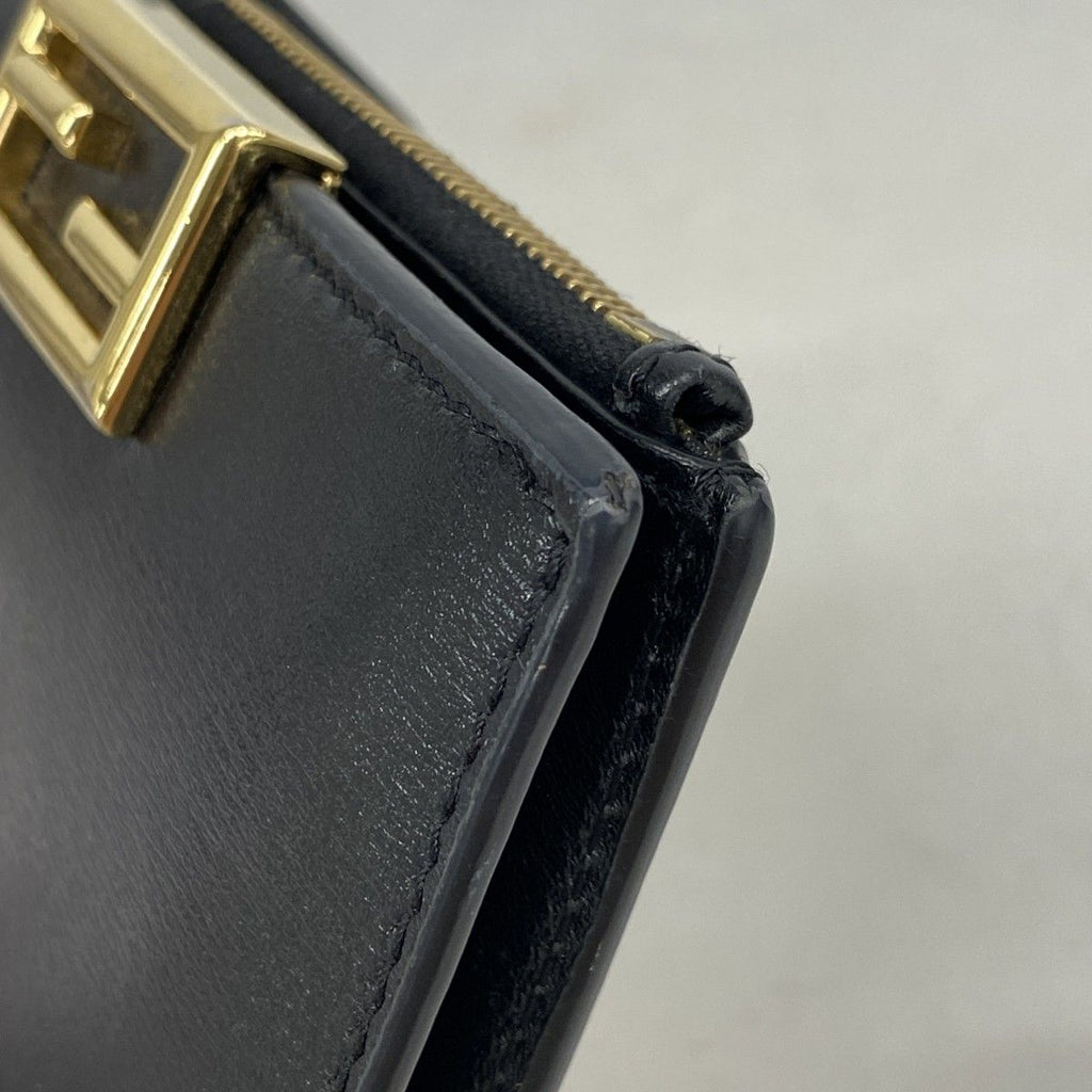 Fendi Wallet Leather Black Gold — view 6
