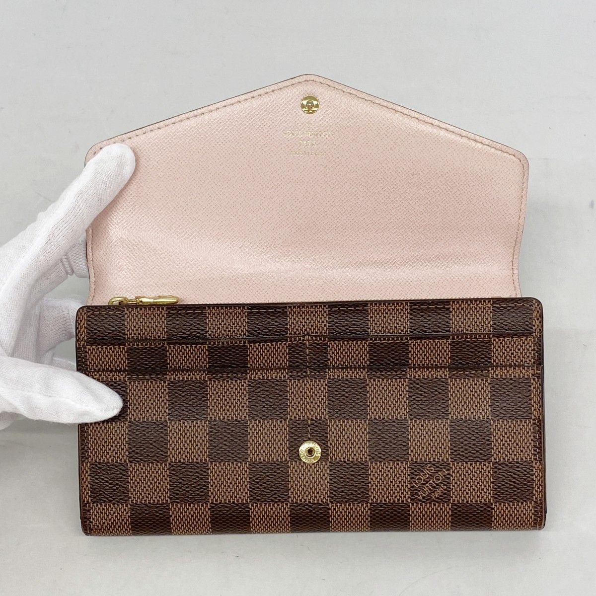 Louis Vuitton Wallet Damier Portefeuille Sarah Ebene Rosevalerine — view 8