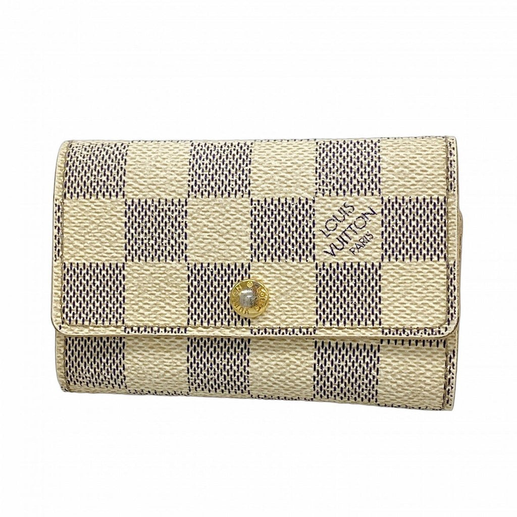 Louis Vuitton Key Case Damier Azur Multy 6 White Key Holder