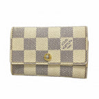Louis Vuitton Key Case Damier Azur Multy 6 White Key Holder
