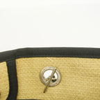 Chanel Chain Tote Deauville Canvas Beige Silver — view 7