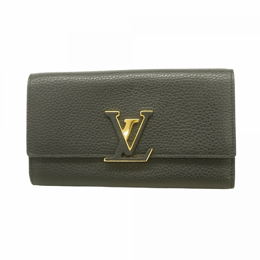 Louis Vuitton Wallet Taurillon Portefeuille Capucines Noir