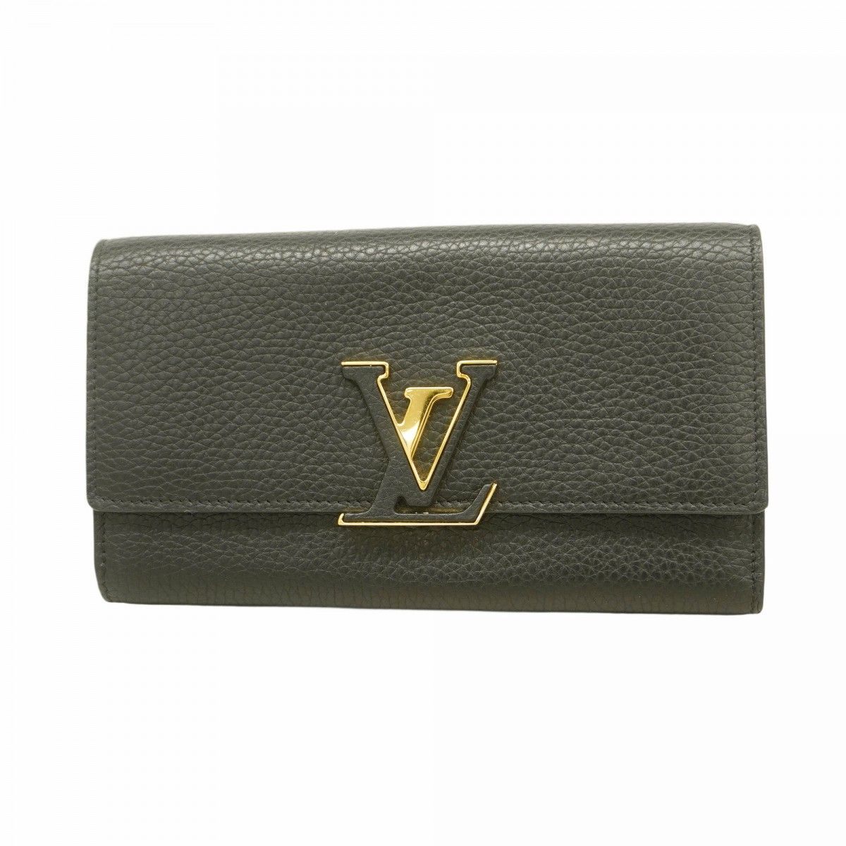 Louis Vuitton Wallet Taurillon Portefeuille Capucines Noir