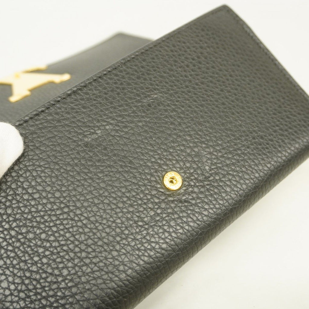 Louis Vuitton Wallet Taurillon Portefeuille Capucines Noir — view 8