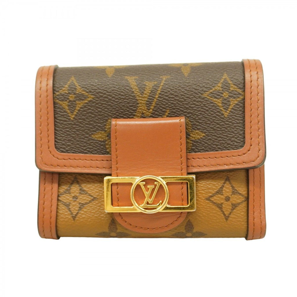Louis Vuitton Trifold Wallet Monogram Reverse Portefeuille Dauphine Compact