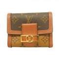 Louis Vuitton Trifold Wallet Monogram Reverse Portefeuille Dauphine Compact