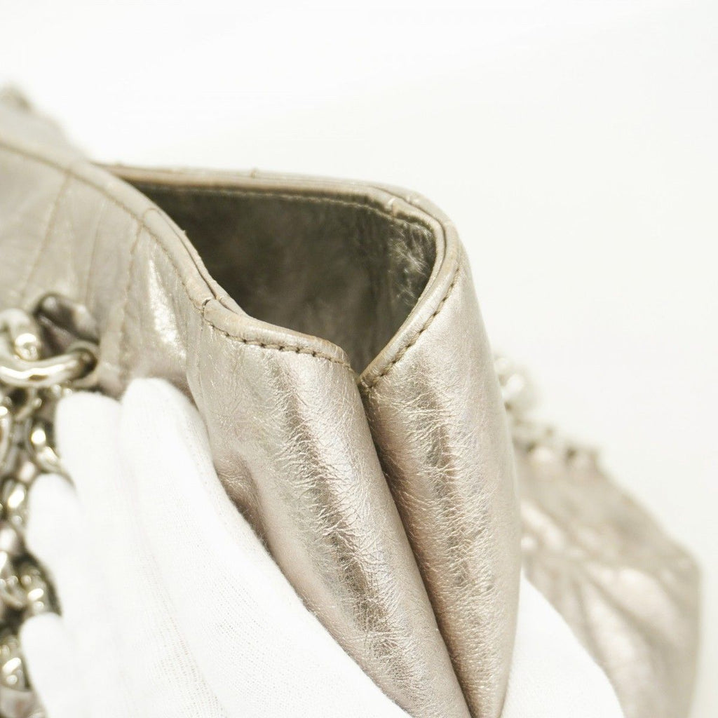 Chanel Chain Tote Line Leather Silver — view 7