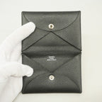 Hermes Card Case Calvi Veau Epsom Black Silver — view 3