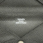 Hermes Card Case Calvi Veau Epsom Black Silver — view 4