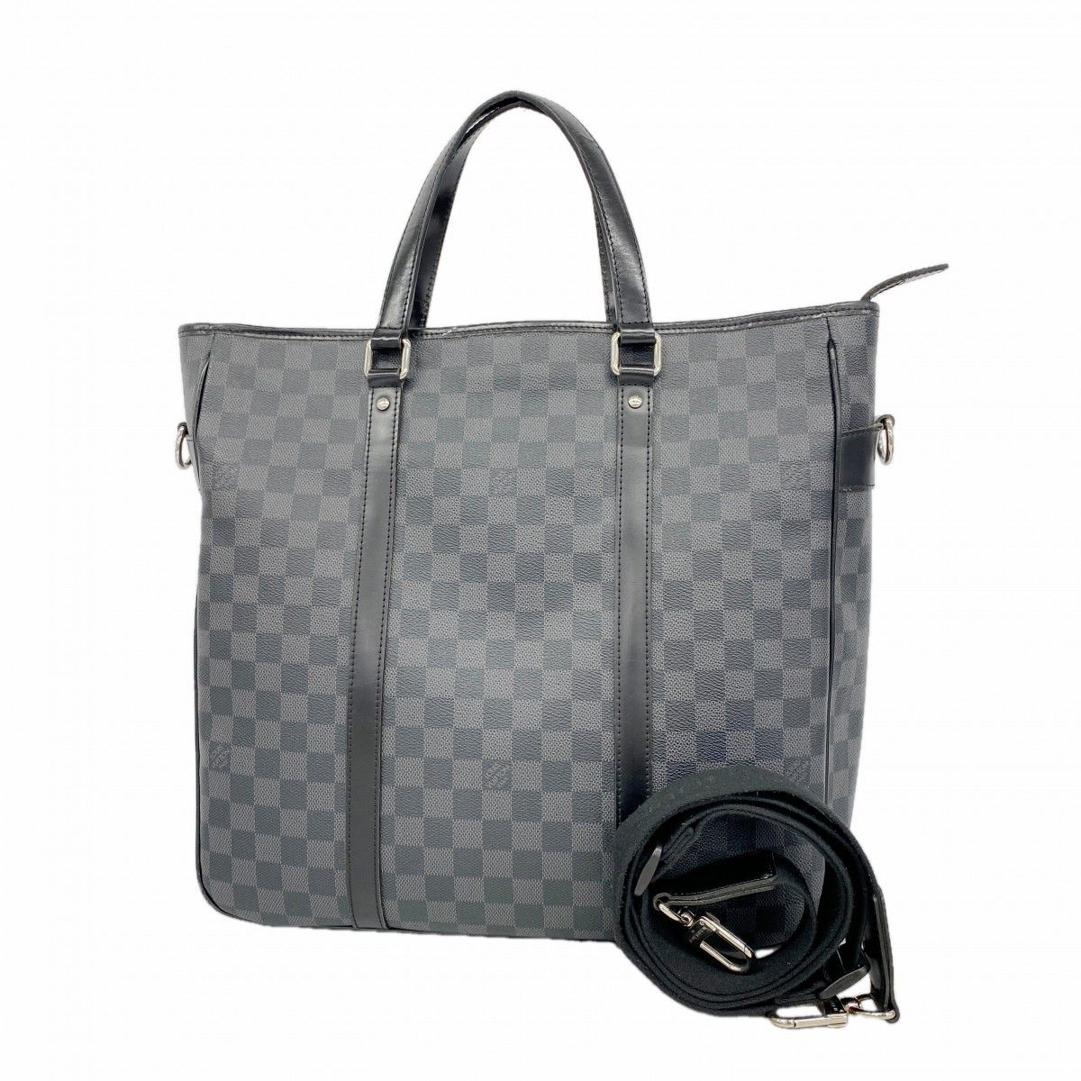 Louis Vuitton Handbag Damier Graphite Tadao Black 2-Way