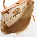 Hermes Handbag Herbag PM Toile Ash Natural Silver 2-Way — view 4
