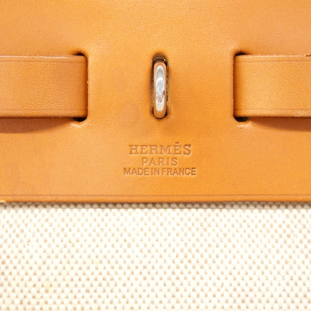 Hermes Handbag Herbag PM Toile Ash Natural Silver 2-Way — view 5
