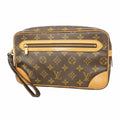 Louis Vuitton Clutch Monogram Marly Dragonne GM Brown