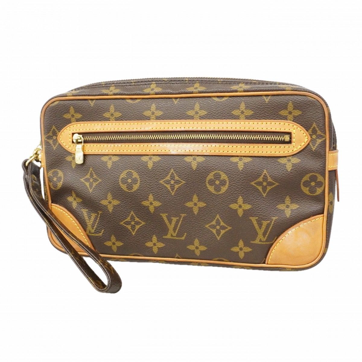 Louis Vuitton Clutch Monogram Marly Dragonne GM Brown