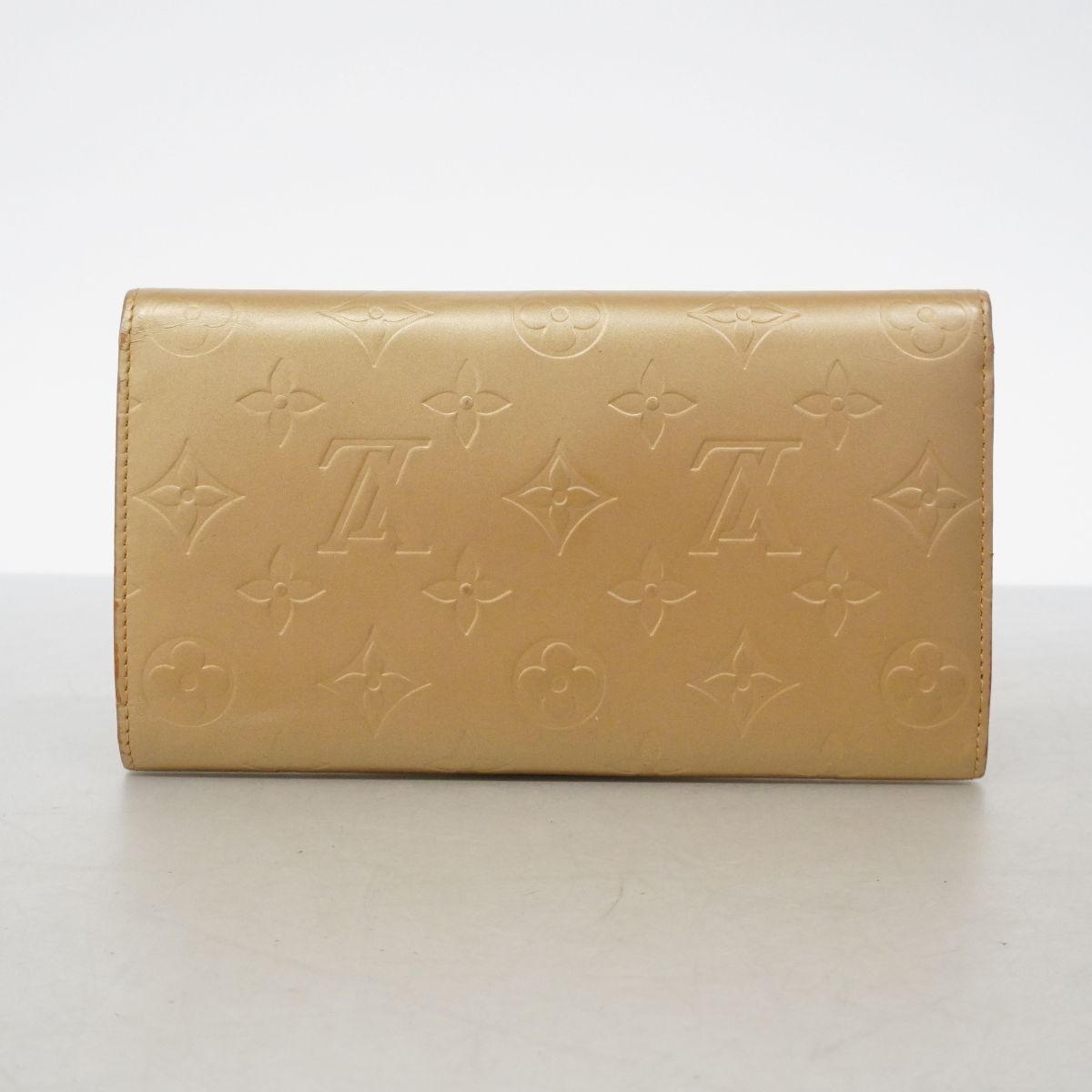 Louis Vuitton Trifold Wallet Monogram Matte Porte Tresor International Amble — view 9