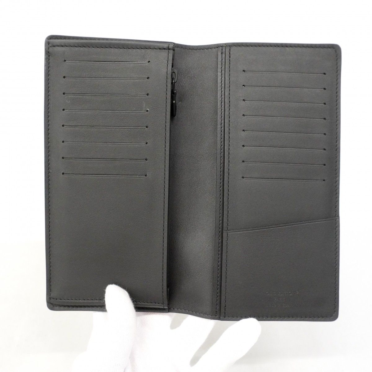 Louis Vuitton Wallet Monogram Shadow Portefeuille Brazza Black — view 4