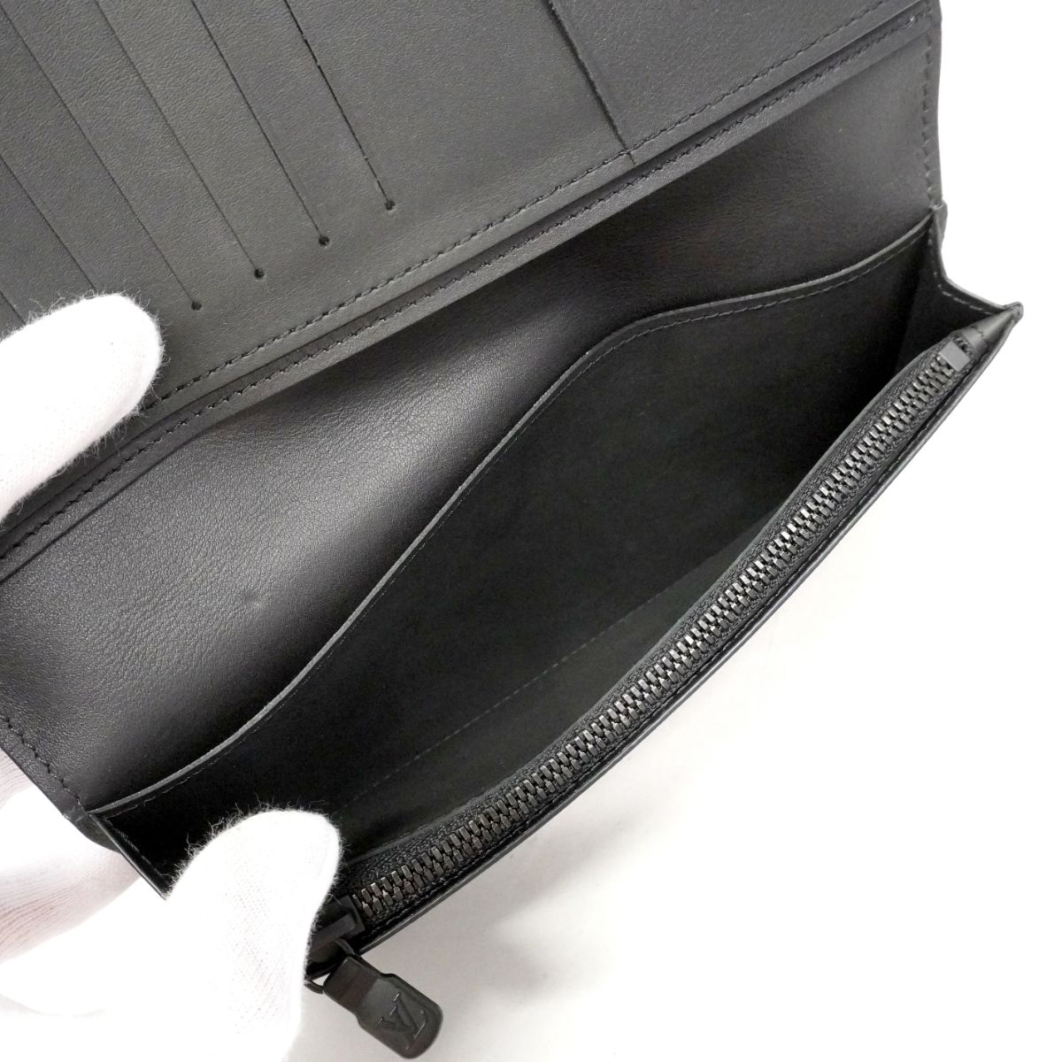 Louis Vuitton Wallet Monogram Shadow Portefeuille Brazza Black — view 7