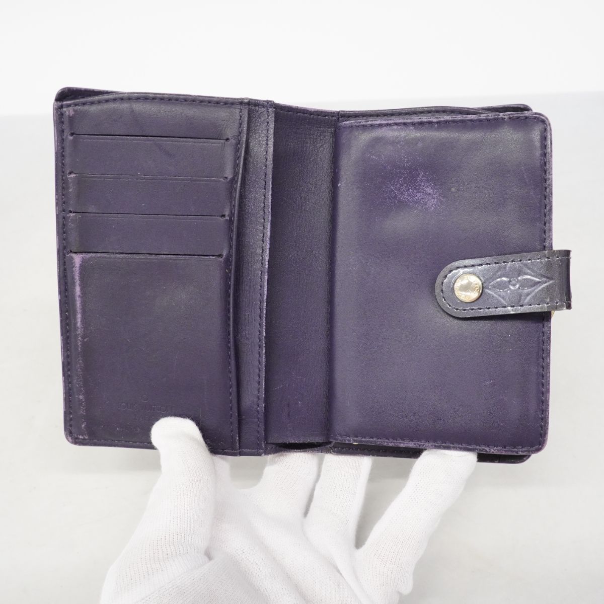 Louis Vuitton Wallet Vernis Porte-Monnaie Viennois Andigo — view 4