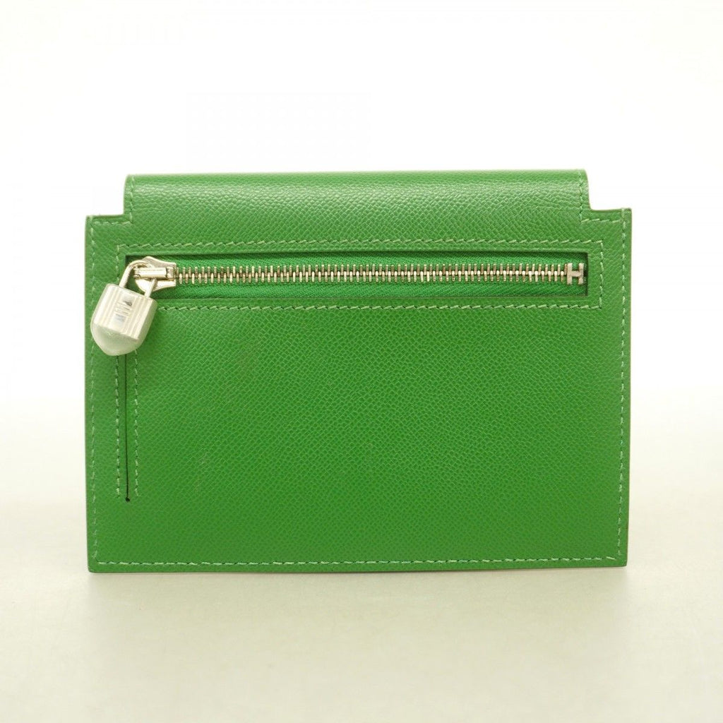 Hermes Coin Case Kelly Pocket Compact Madame Bamboo Silver — view 5