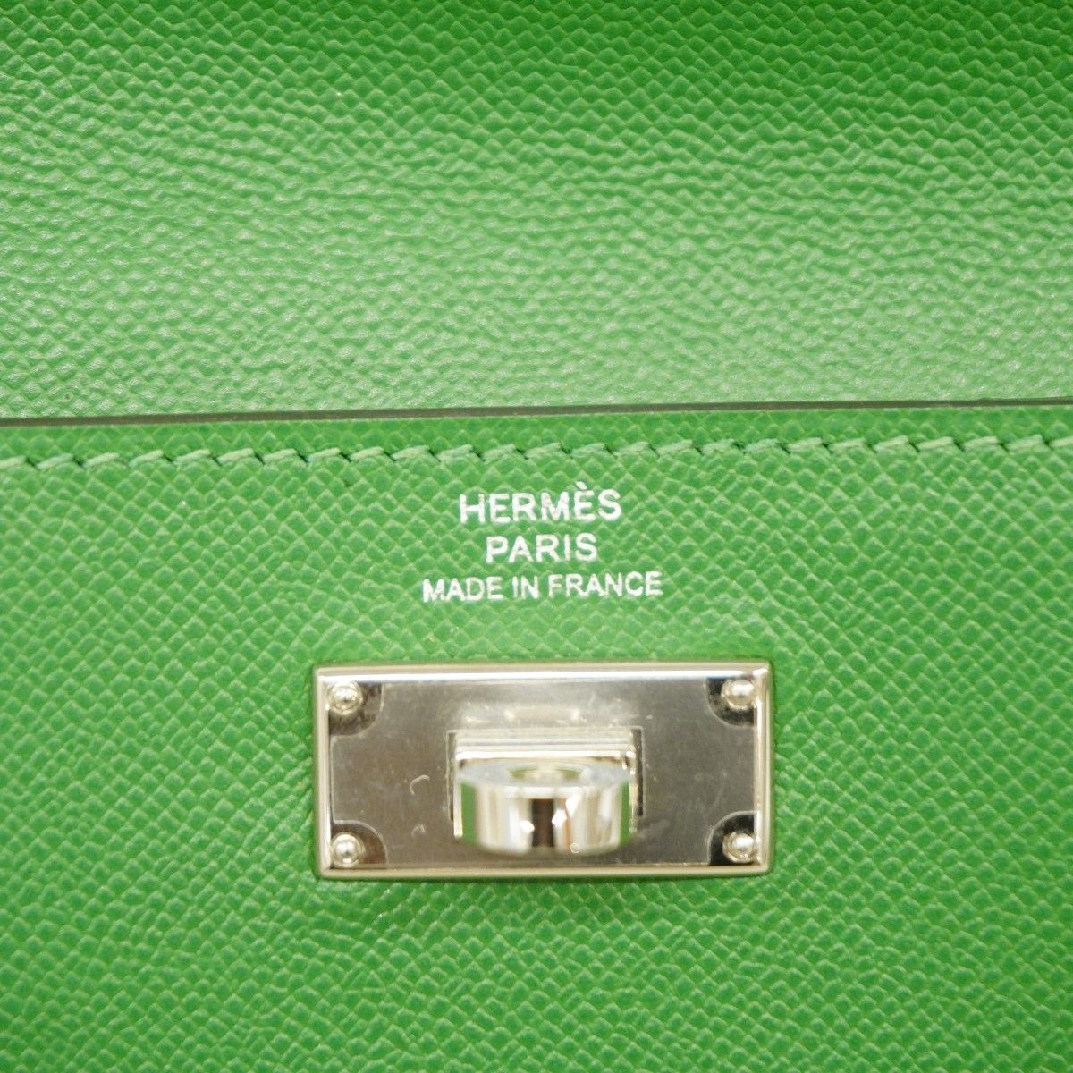 Hermes Coin Case Kelly Pocket Compact Madame Bamboo Silver — view 4