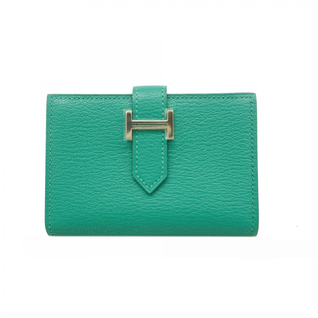 Hermes Card Case Anchor Docase Chevremisor Vert Verone Silver