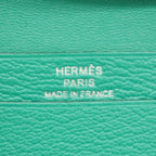 Hermes Card Case Anchor Docase Chevremisor Vert Verone Silver — view 4