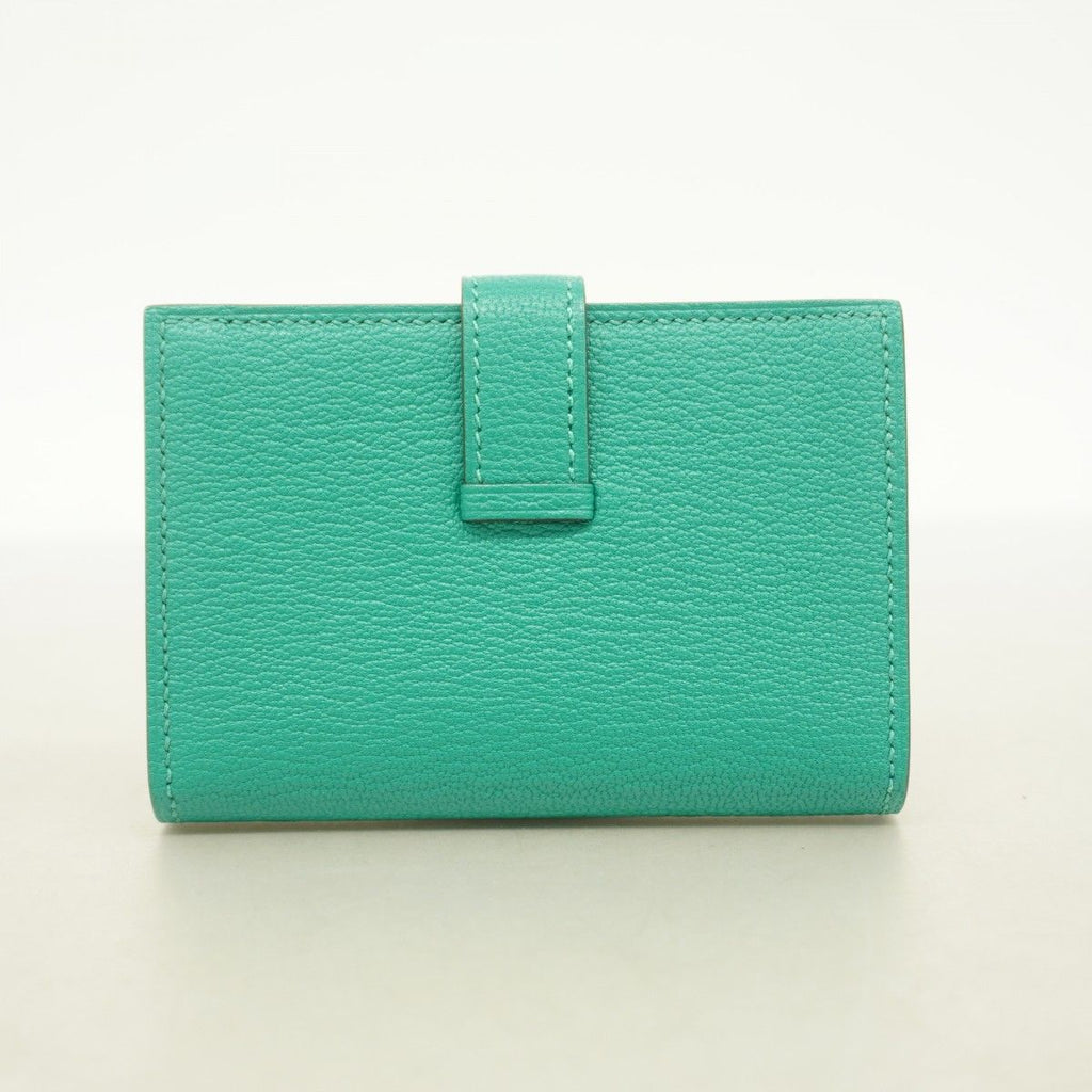 Hermes Card Case Anchor Docase Chevremisor Vert Verone Silver — view 7