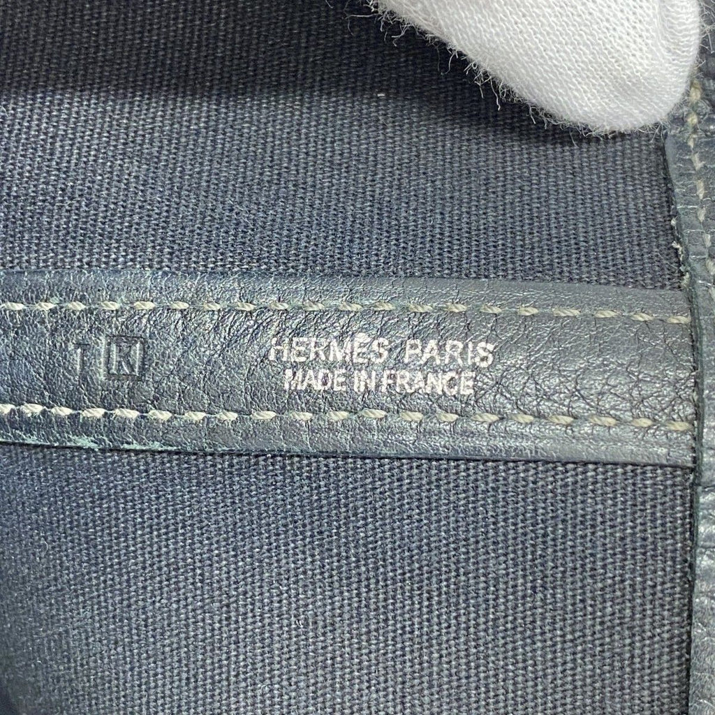 Hermes Tote Garden Party PM Toile Officier Black Silver — view 5