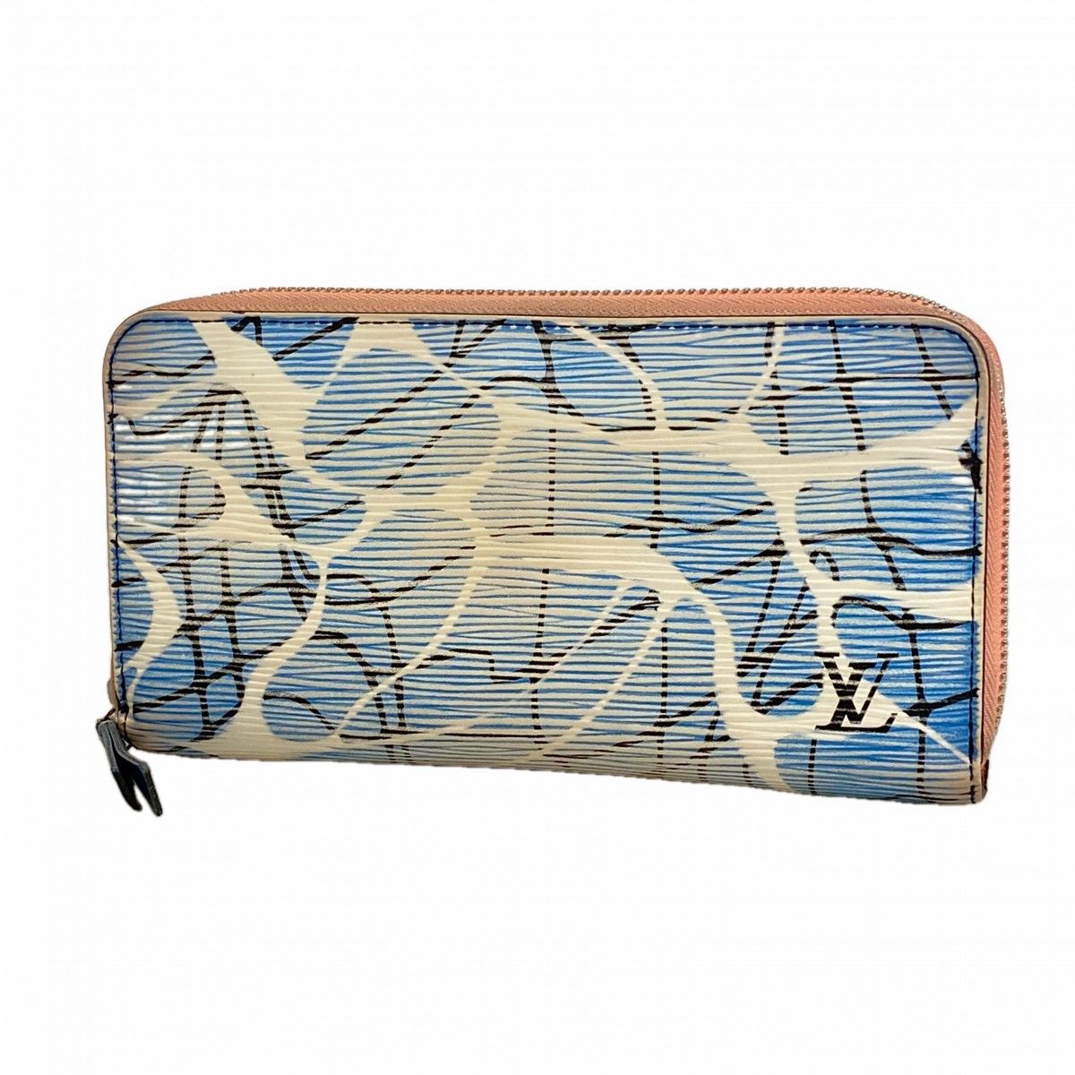Louis Vuitton Wallet Epi Cruise Collection Zippy Aqua Pattern