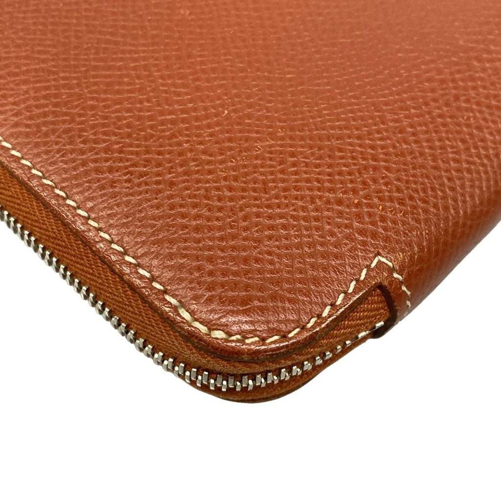 Hermes Wallet Azap Long Silk in Brick Silver — view 7
