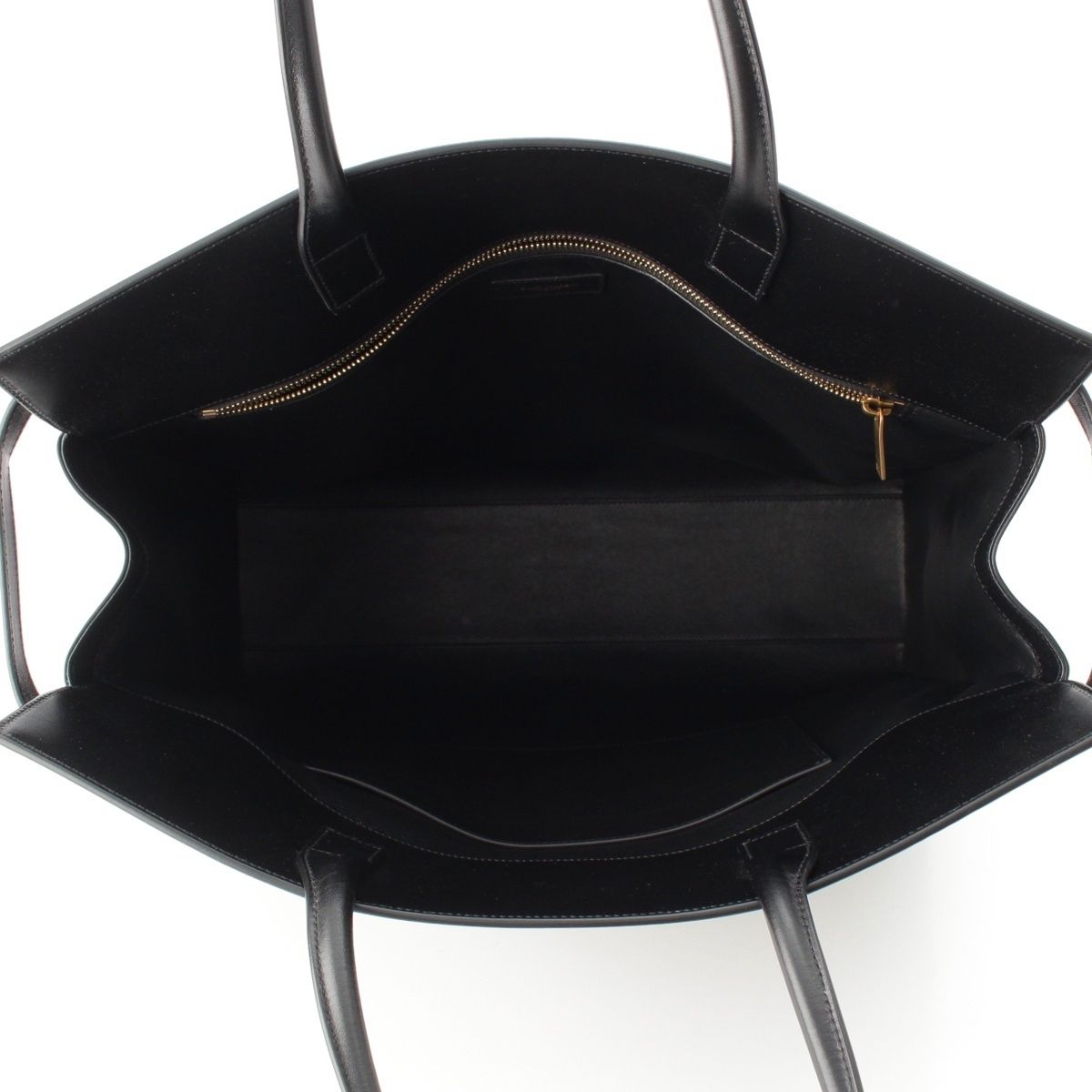 Saint Laurent Manhattan Leather Tote Gold Black — view 6