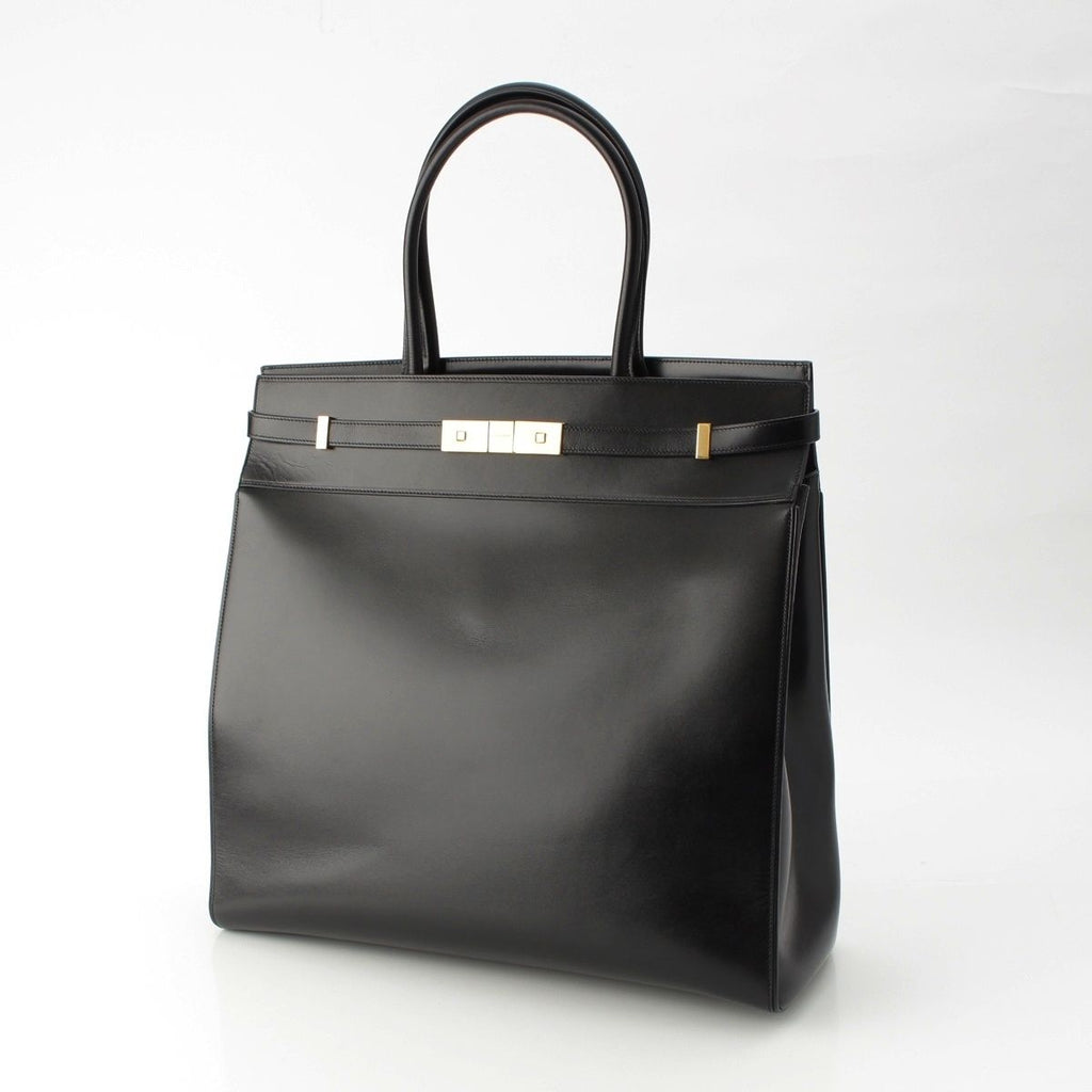 Saint Laurent Manhattan Leather Tote Gold Black — view 2