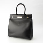 Saint Laurent Manhattan Leather Tote Gold Black — view 2