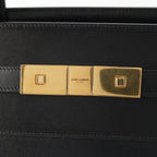 Saint Laurent Manhattan Leather Tote Gold Black — view 8