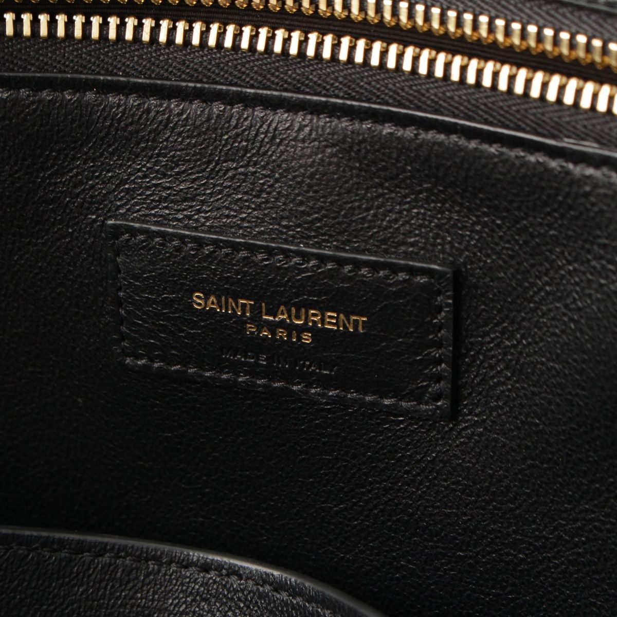 Saint Laurent Manhattan Leather Tote Gold Black — view 7