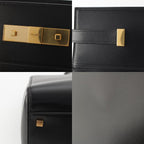 Saint Laurent Manhattan Leather Tote Gold Black — view 9