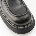 Bottega Veneta Swell Leather Platform Loafers Boots Shoes Black — view 6