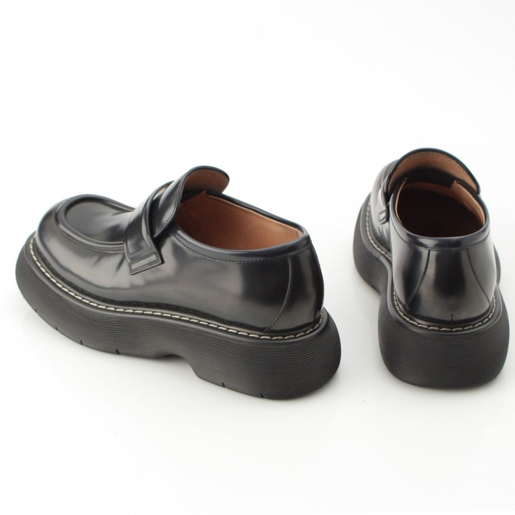 Bottega Veneta Swell Leather Platform Loafers Boots Shoes Black — view 4